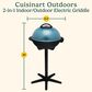 Cuisinart 2-in-1 Indoor/Outdoor Electric Griddle in Blue and Black, , large