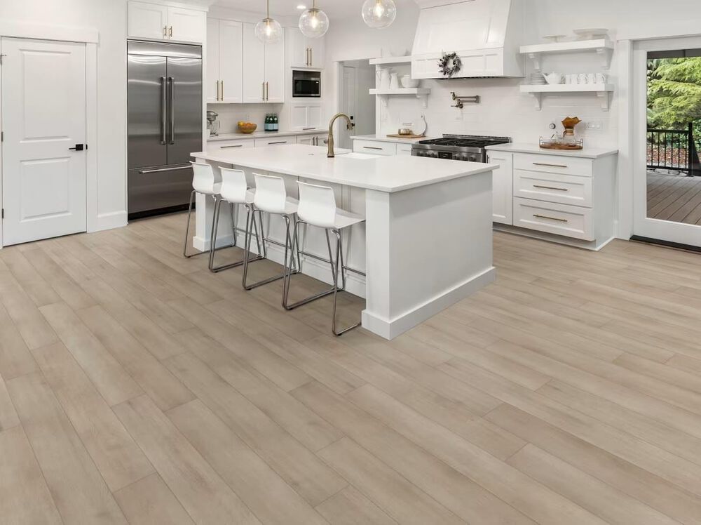 Shaw 7" x 59" Starting Line Serene Greige Luxury Vinyl Plank, , large