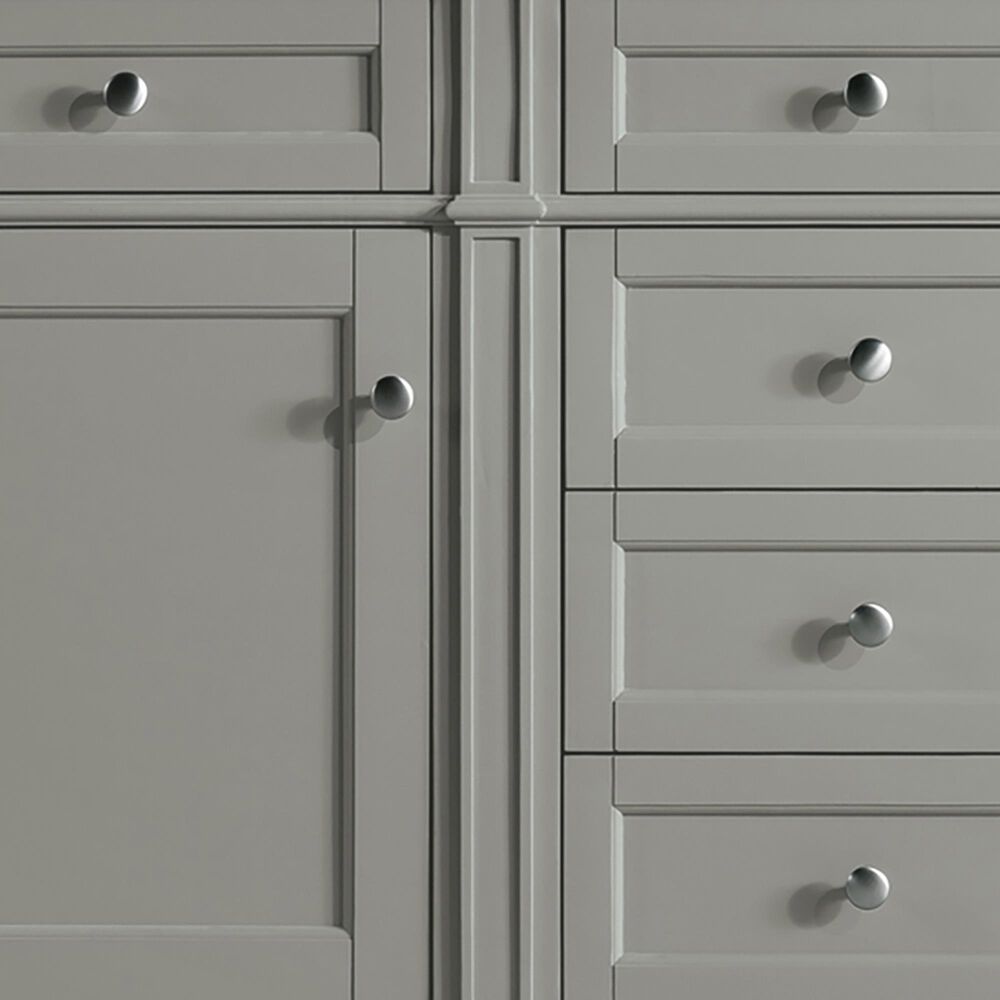 James Martin Brittany 60" Double Bathroom Vanity in Urban Gray with 3 cm Tajnar Eclos Top and Rectangular Sinks, , large