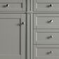 James Martin Brittany 60" Double Bathroom Vanity in Urban Gray with 3 cm Tajnar Eclos Top and Rectangular Sinks, , large