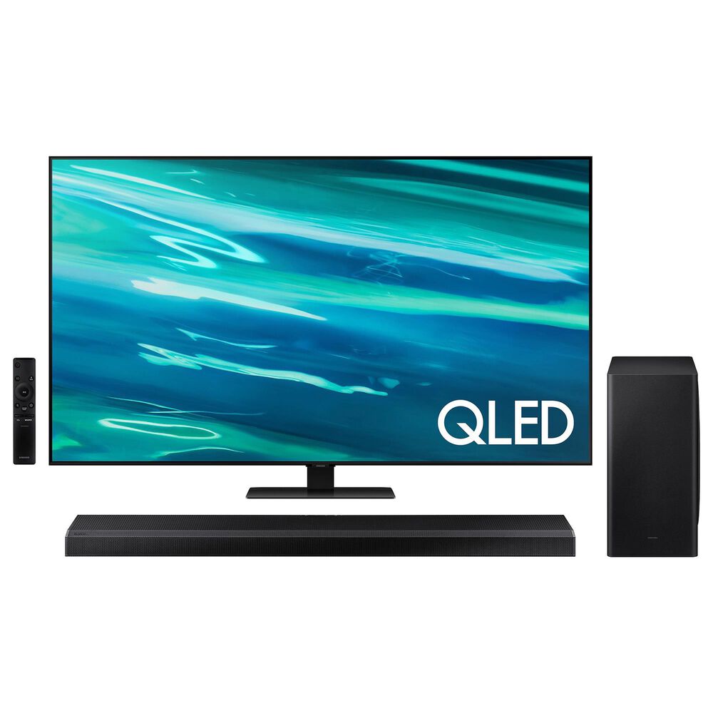 Samsung 75" Q80A Class 4K QLED UHD - Smart TV with 3.1.2 Channel Soundbar System, , large
