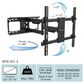 CorLiving 19" x 24" Full-Motion H-Frame TV Wall Mount in Black, , large