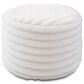 Jaxx Paran Round Ottoman in Mondo White, , large