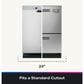 GE Profile 24" Dishwasher Double Drawer in Stainless Steel, , large