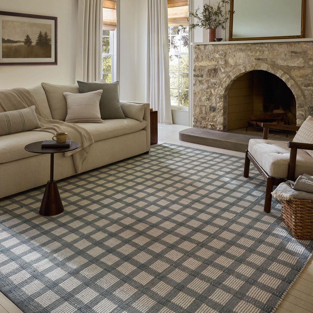 Magnolia Home Ryder Blue and Ivory 7&#39;9&quot; x 9&#39;9&quot; Area Rug, , large