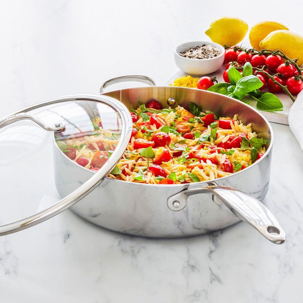 Green Pan Valencia Pro 5-Quart Uncoated Saute Pan with Lid in Stainless Steel, , large