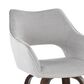 LumiSource Mustang 26" Swivel Counter Stool with Grey Fabric Upholstery in Glazed Walnut and Black (Set of 2), , large