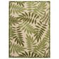 Nourison Aloha ALH18 9" x 12" Ivory and Green Indoor/Outdoor Area Rug, , large