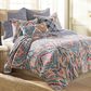 Levtex Magnolia 12" x 24" Lumbar Throw Pillow in Tan, Teal, Orange and Navy, , large