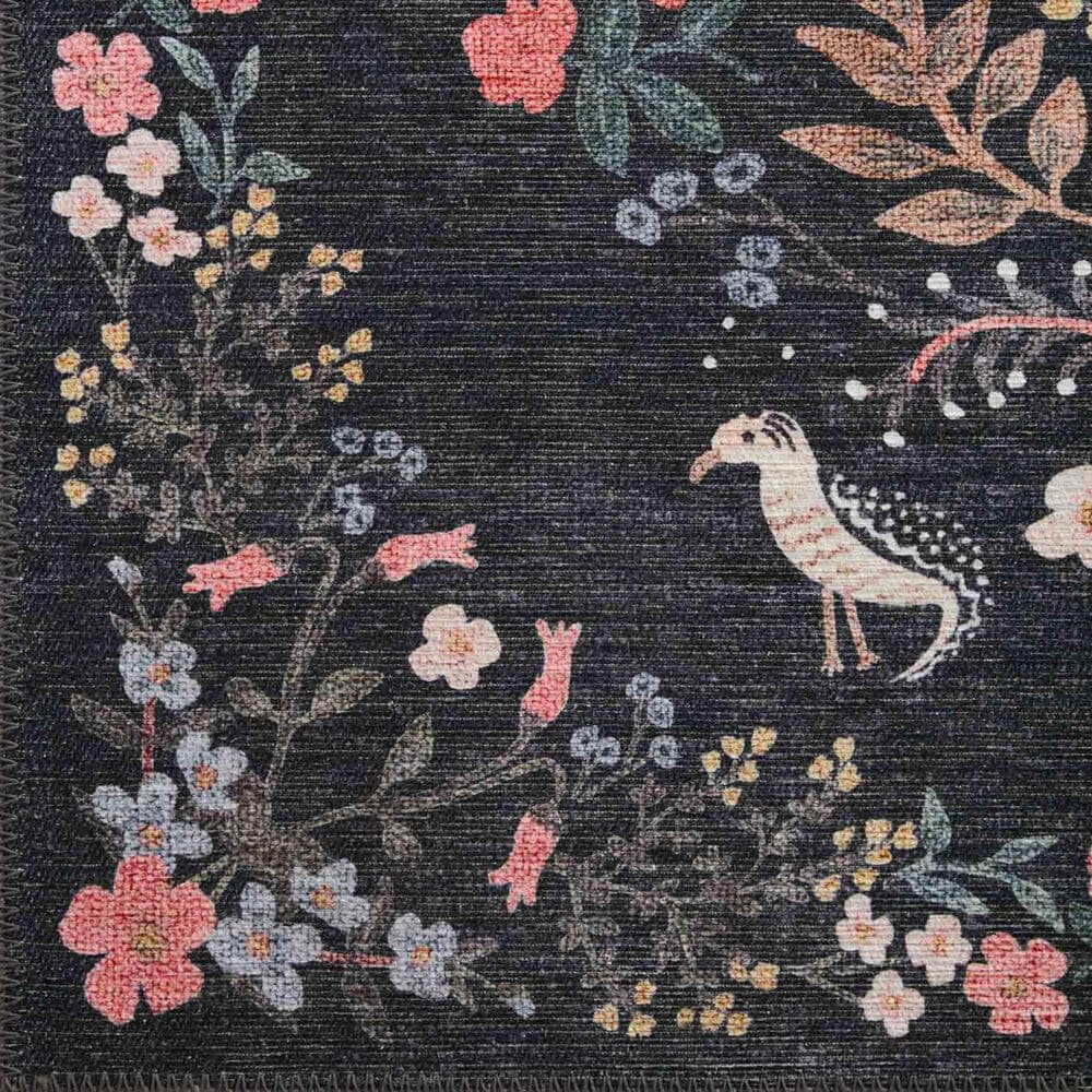 Rifle Paper Co. x Loloi Maison 5&#39; Round Tuileries Black Area Rug, , large