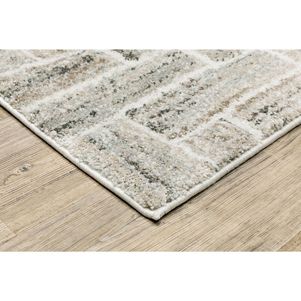 Oriental Weavers Cambria Geometric 1&#39;10&quot; x 7&#39;6&quot; Ivory Runner, , large