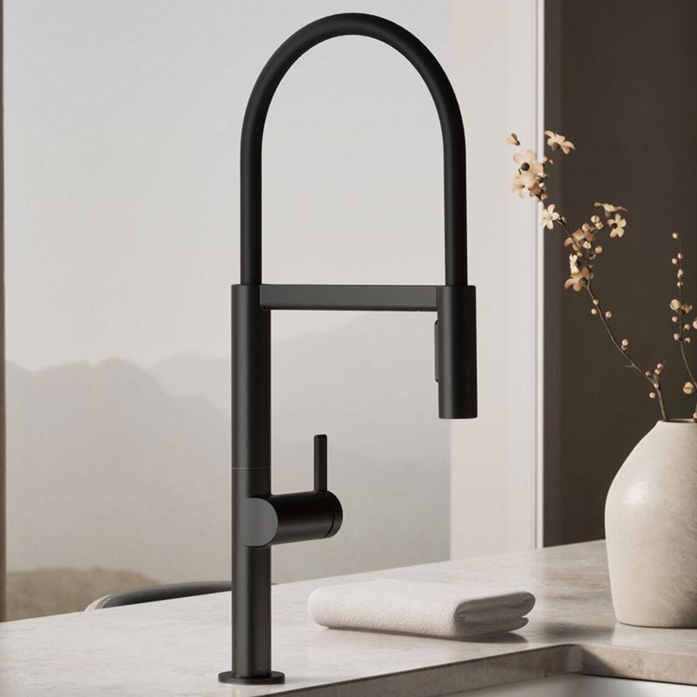 Kohler Components Semi-Professional Kitchen Sink Faucet in Matte Black, , large
