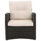 Noble House St. Marta 5-Piece Patio Fire Pit Chat Set in Beige, , large