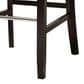 Baxton Studio Daphne Bar Stool with Dark Grey Velvet Cushion in Dark Brown (Set of 2), , large