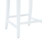 Linon Home Decor Flynn 22" Counter Stool with Charcoal Grey Cushion in White (Set of 2), , large