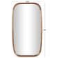 Maple and Jade Modern Wood Wall Mirror in Brown, , large