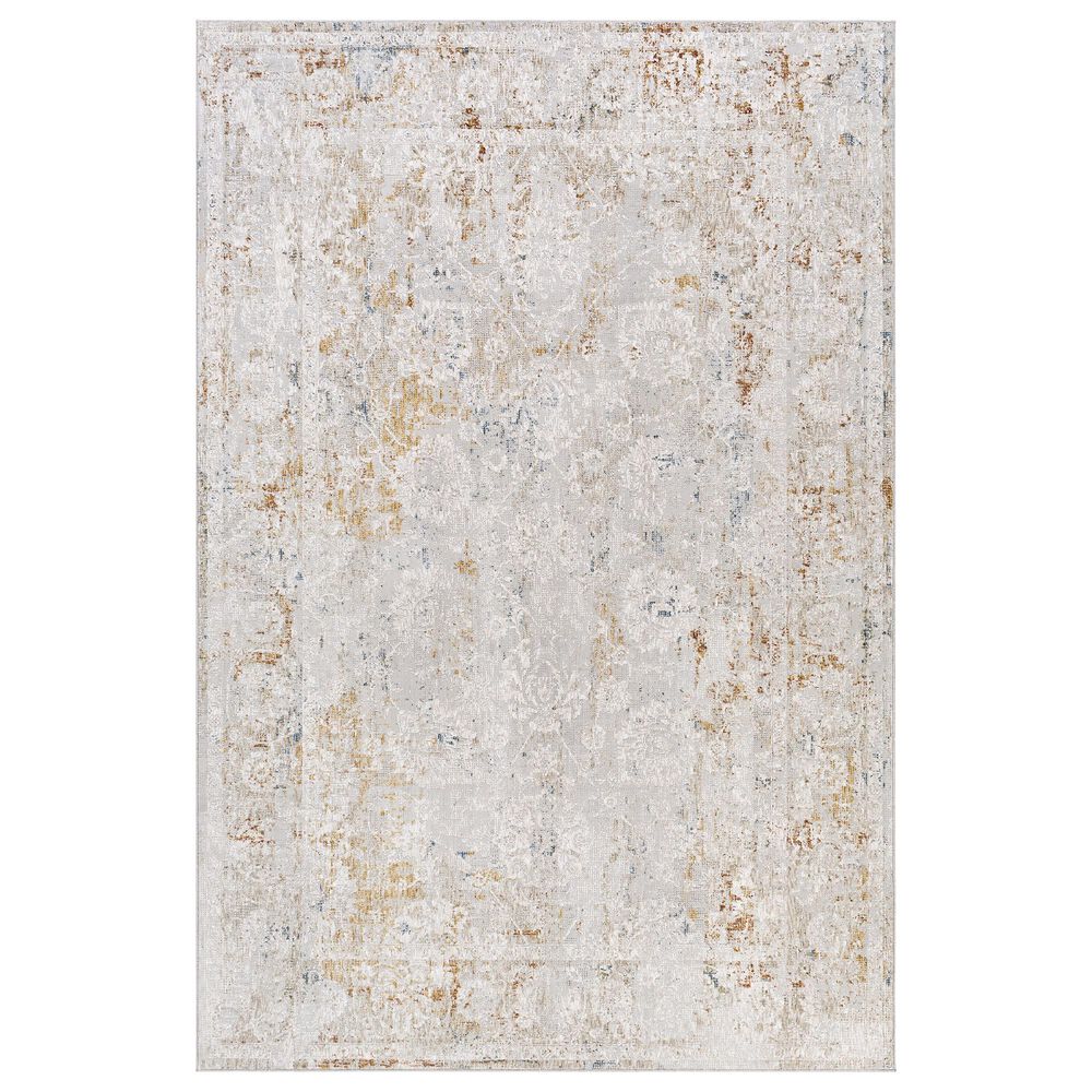 Surya Carmel 10" x 14" Camel, Clay, Mustard, Navy and Aqua Area Rug, , large