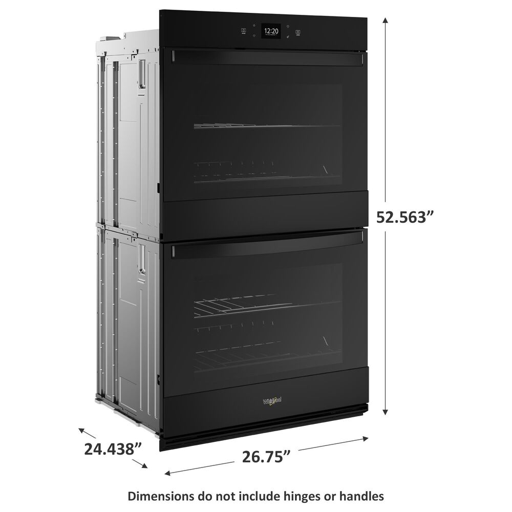 Whirlpool 27&quot; Self-Cleaning Air Fry Single-Fan Smart Double Electric Wall Oven in Black, , large