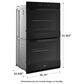 Whirlpool 27" Self-Cleaning Air Fry Single-Fan Smart Double Electric Wall Oven in Black, , large