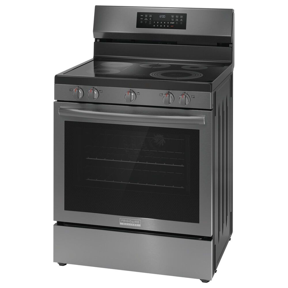 Frigidaire Gallery 30&quot; Rear Control Electric Range with Total Convection in Black Stainless Steel, , large
