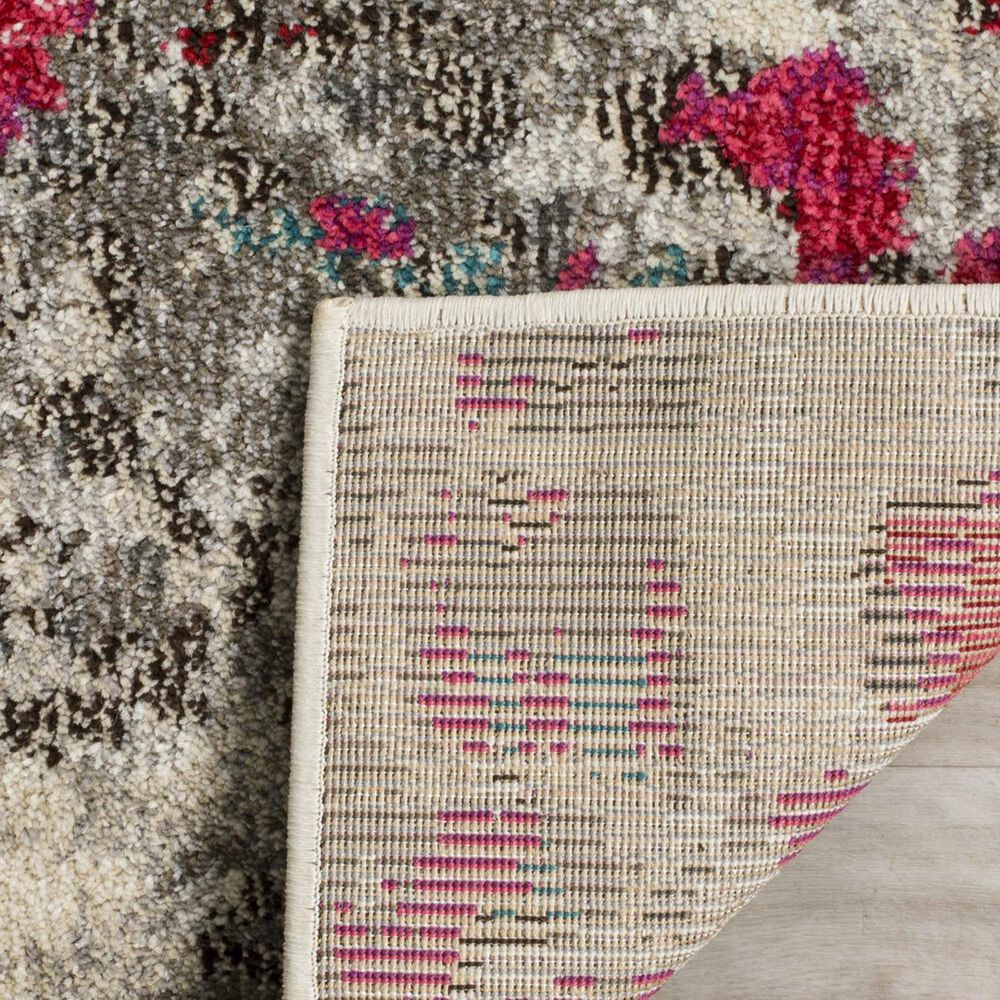 Safavieh Monaco MNC225R-4 4&#39; x 5&#39;7&quot; Grey/Fuchsia Area Rug, , large
