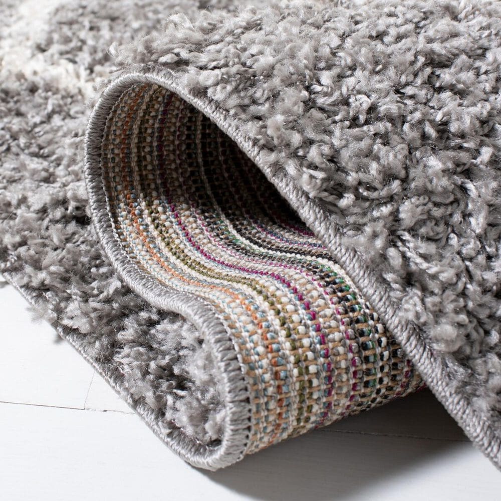 Safavieh Venus Shag VNS682J 2&#39;2&quot; x 8&#39; Grey and Ivory Runner, , large