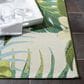 Safavieh Barbados Tropical Floral 8" x 10"5" Green and Pink Indoor/Outdoor Area Rug, , large