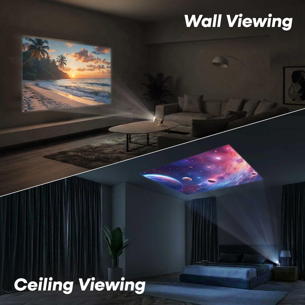 Element Roku 720P HD Mini Smart Projector in White, , large