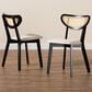 Baxton Studio Dannell Side Chair in Black and Light Brown (Set of 2), , large
