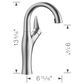Blanco Artona 1.5 GPM Bar Faucet in Stainless Steel, , large