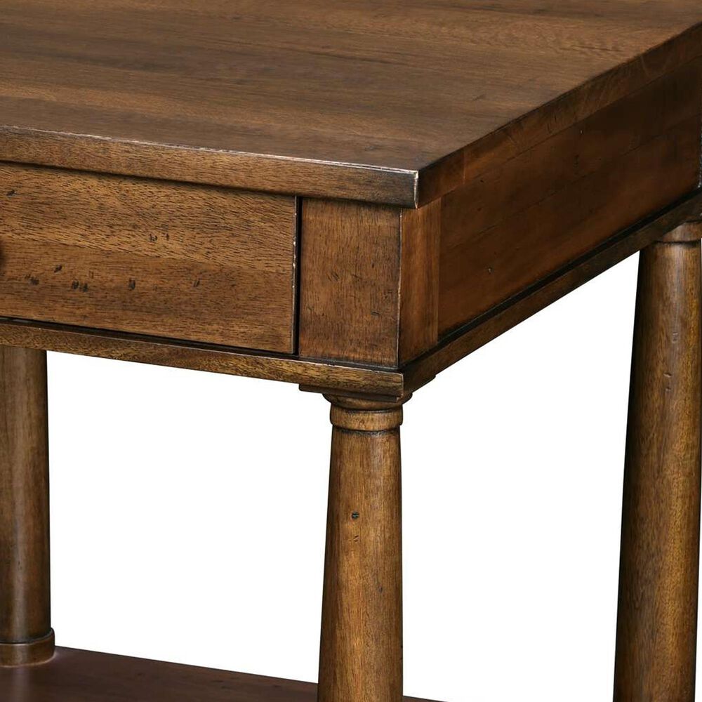 Hekman Fairfax Rectangular End Table with Simple Leg in Chestnut Brown and Black, , large