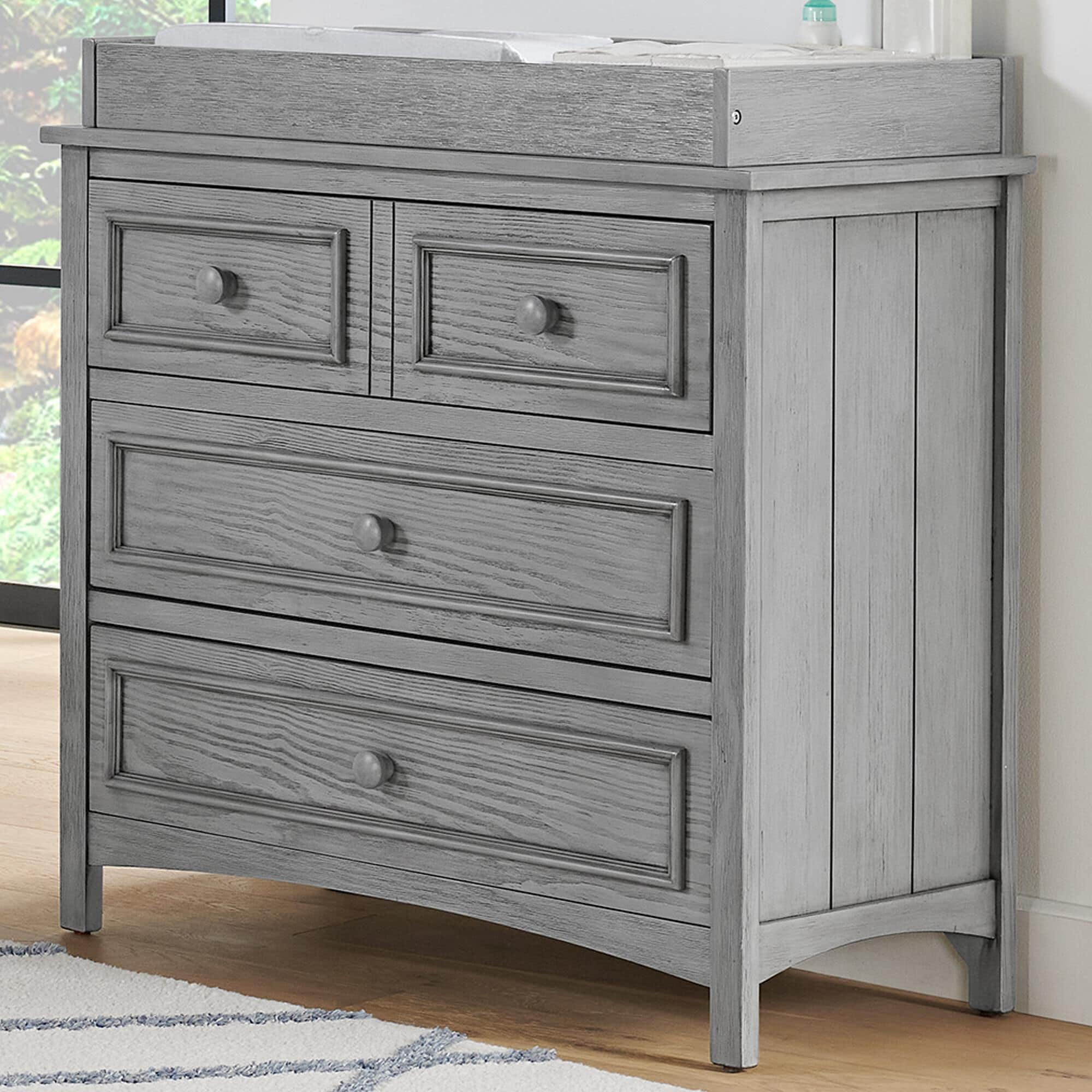 Rustic gray changing table hotsell