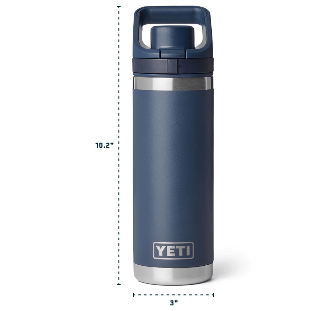 YETI Rambler 18 Oz Water Bottle with Flip Chug Cap in White, , large