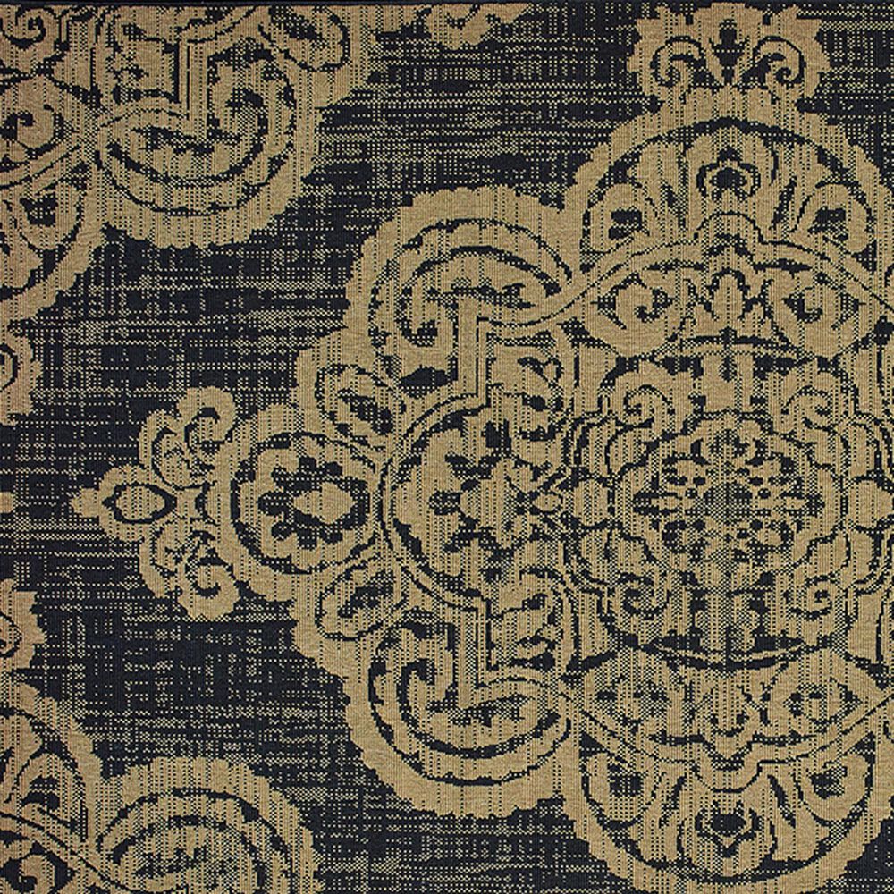Oriental Weavers Marina 5929K 7&#39;10&quot; Round Black and Tan Area Rug, , large