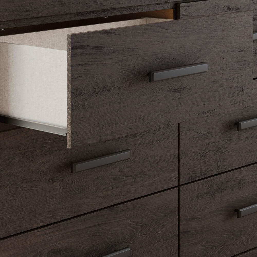 Ashley Prendonea 6-Drawer Dresser and Mirror in Charcoal, , large