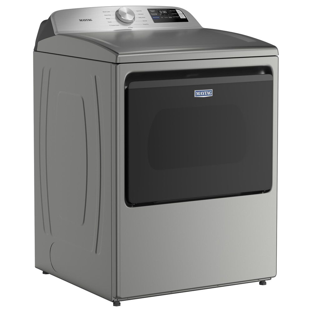 Maytag 7.4 Cu. Ft. Smart Front Load Electric Dryer with Extra Power in Classic Silver, , large