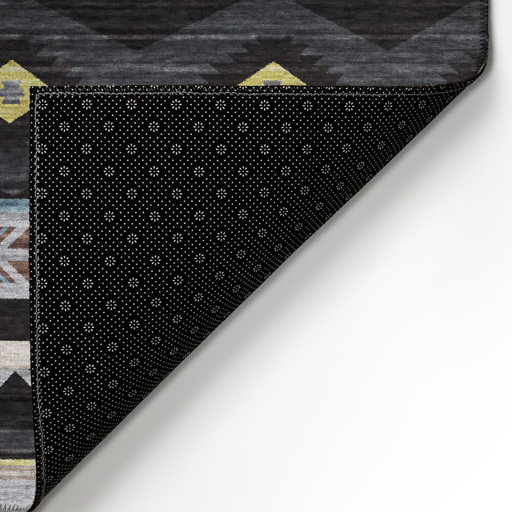 Dalyn Rug Company Phoenix PH3 2&#39;3&quot; x 7&#39;6&quot; Black Indoor/Outdoor Runner, , large