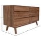 LH Imports Gia 6-Drawer Dresser in Warm Pecan, , large