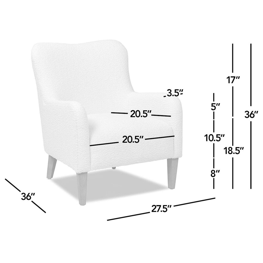 Jennifer Taylor Home Nimbus Accent Chair in Ivory White, , large
