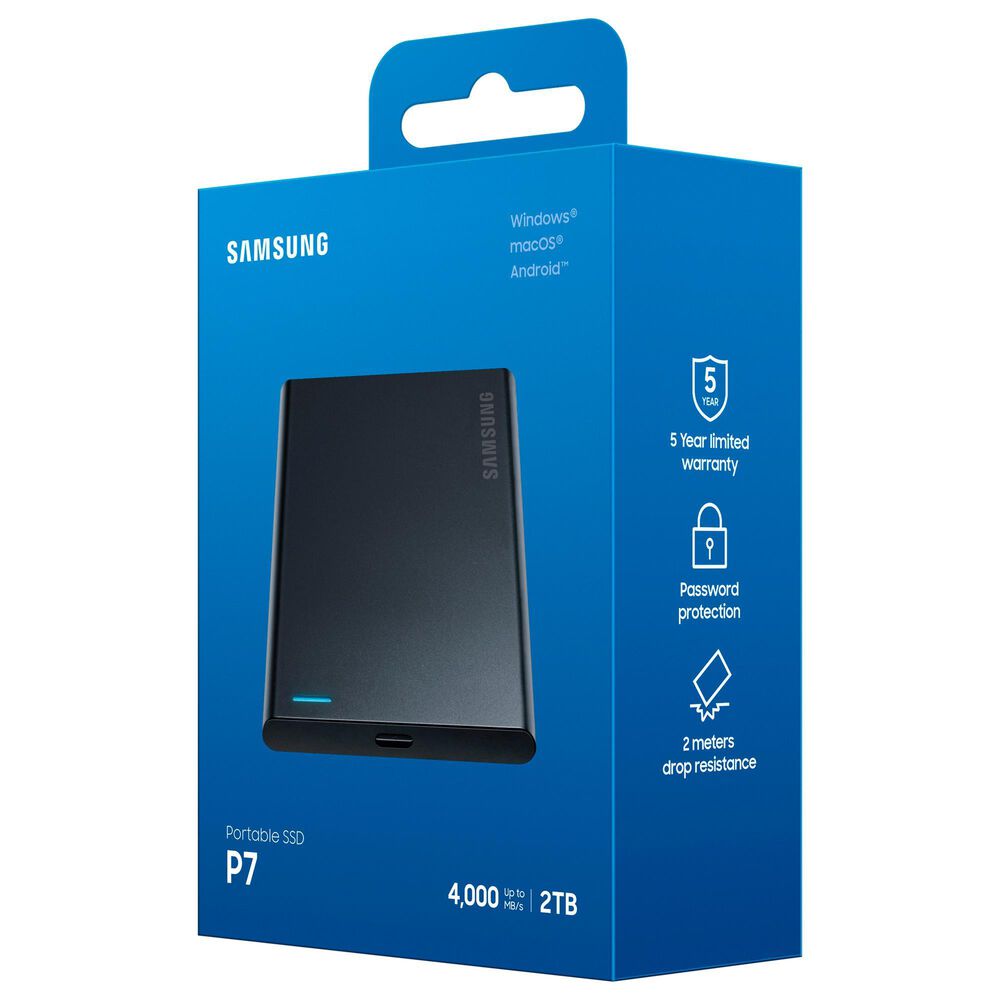 Samsung 2TB P7 Portable SSD in Black, , large