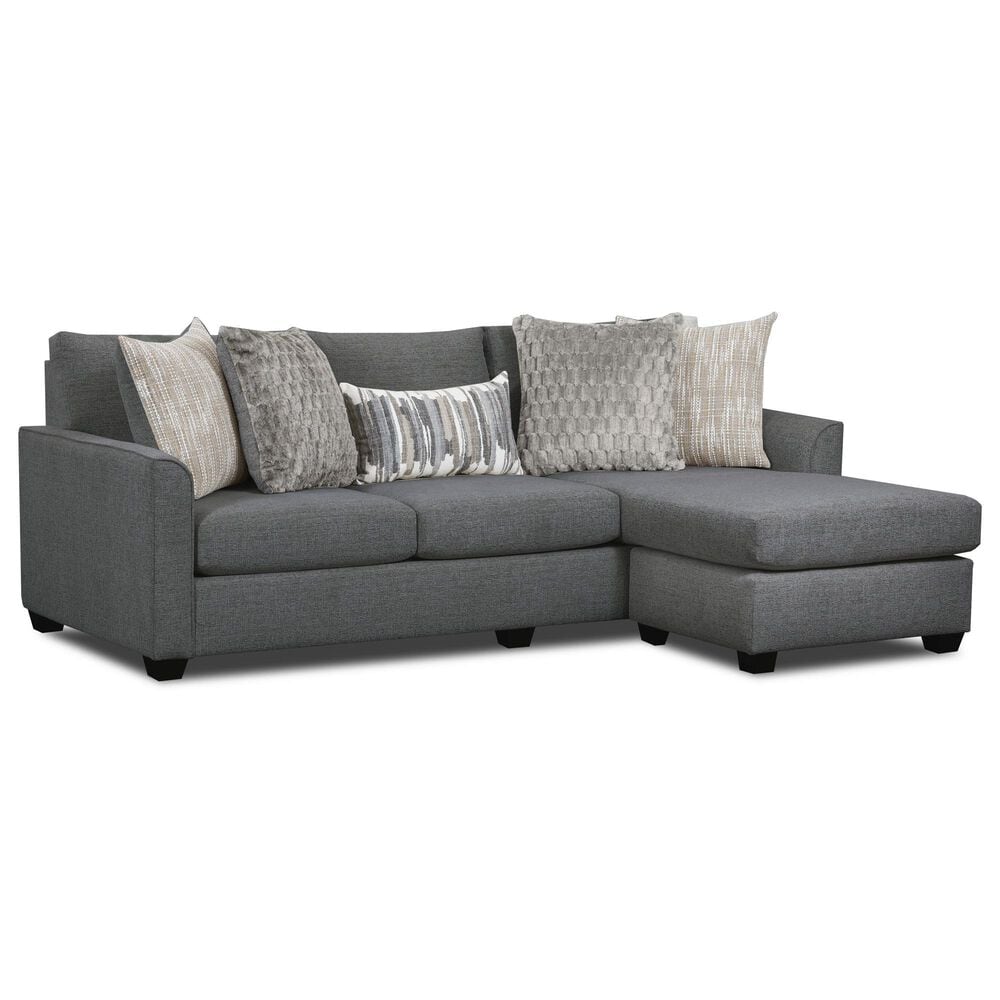 Northwestern Irving Stationary Sofa Chaise in Charcoal, , large