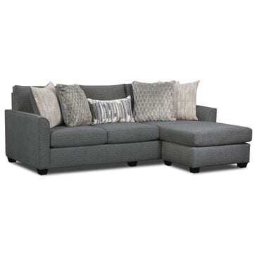 Northwestern Irving Stationary Sofa Chaise in Charcoal, , large