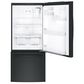 GE Appliances 20.9 Cu. Ft. Bottom Freezer Refrigerator in Black, , large