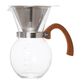 Fino 22 Oz Pour-Over Coffee Maker in Clear and Stainless Steel, , large