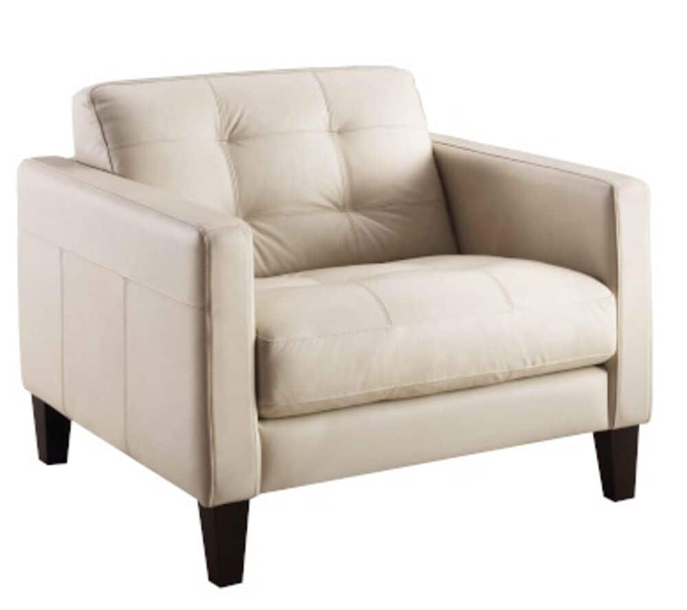 Chateau D"ax Leather Accent Chair in White, , large