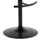 LumiSource Grotto Adjustable Bar Stool with White Faux Leather Upholstery in Black (Set of 2), , large