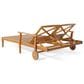 Hearth and Haven Perla Outdoor Double Chaise Lounge with Cushion in Teak, , large
