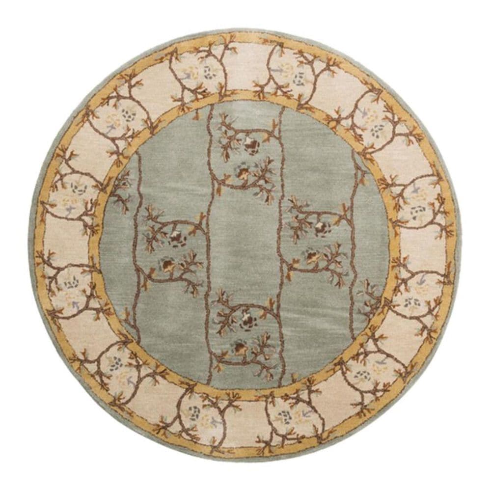 Surya Caesar CAE-1100 4" Round Sage, Beige and Orange Area Rug, , large