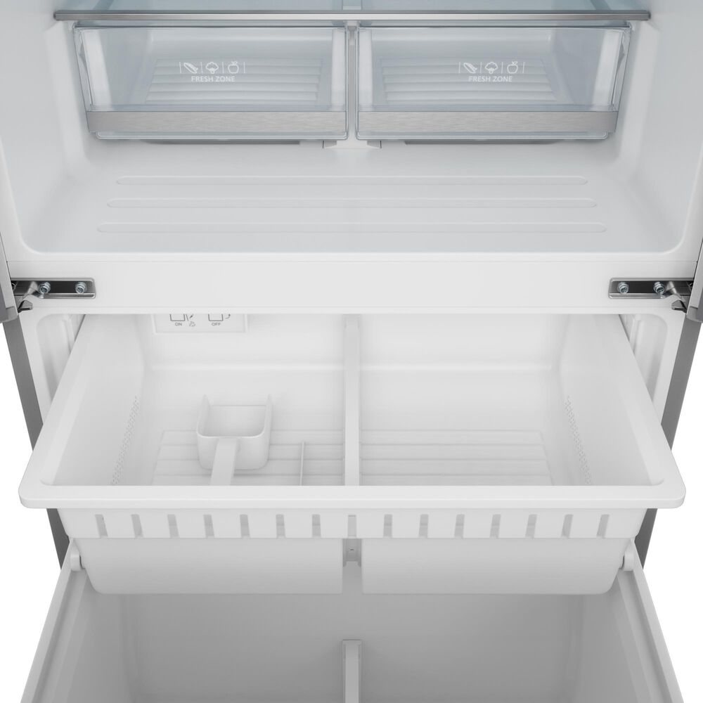 THOR KITCHEN Gordon Ramsay 17.5 Cu. Ft. Counter Depth French Door Refrigerator with Navy Blue Handle Kit in Stainless Steel, , large