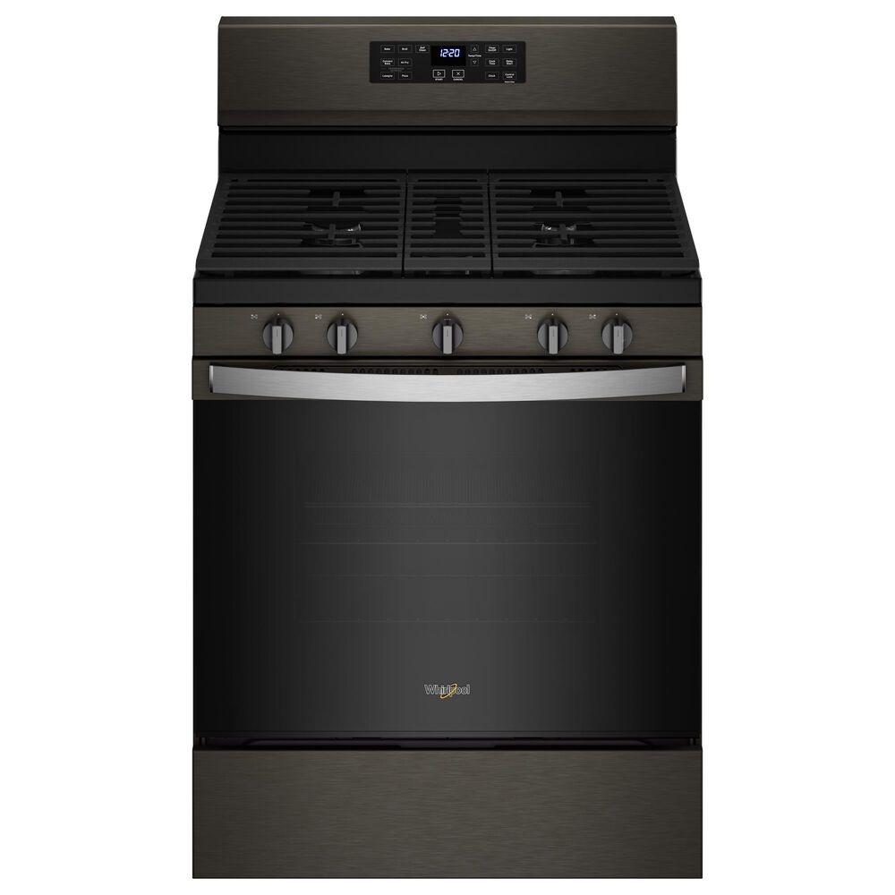 Whirlpool 5 Cu. Ft. Gas Range 5-in-1 Air Fry Oven in Fingerprint Resistant Black Stainless Steel, , large